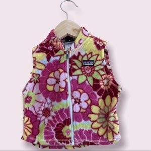 Floral Patagonia Fleece Vest
